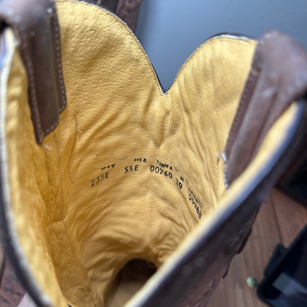 Vintage RUDEL Brown and Tan Heeled Boots - Picture 5 of 6